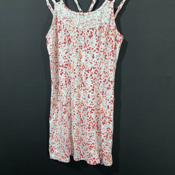 Body Central Women's Large Strappy Sleeveless Floral Print Dress Red White - Picture 1 of 5